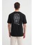 Siyah Erkek T-Shirt 4018 2
