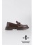 Kadın Loafer Yüksek Taban Tokalı Günlük Ayakkabı Kinles Kahve 3