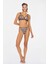 Kadın Zebra Desenli Sırt Bağlamalı Spor Bikini Takımı 3708 2