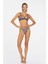 Kadın Zebra Desenli Sırt Bağlamalı Spor Bikini Takımı 3708 3