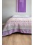 Çift Kişilik Modern Mozaik Desenli Pike – Lila | 200X240 cm | %100 Pamuk 3