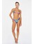 Kadın Tropik Desenli Boyun ve Sırttan Bağlamalı Bikini Takımı 3774 3