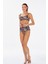Kadın Desenli Yüksek Bel Bikini Takımı 3727 1