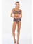 Kadın Desenli Yüksek Bel Bikini Takımı 3727 3