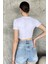Kadın Bisiklet Yaka Likralı Crop Top Bluz P-00017184 3
