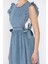 Kadın Bel Bağlamalı Jean Kot Elbise P-00017018 4