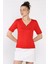 Kadın V Yaka Aksesuarlı Triko Bluz P-00017009 2