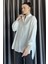 Kadın Çizgi Desenli Uzun Kol Oversize Gömlek P-00017004 2