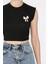 Kadın Japone Kol Fiyonklu Fitilli Crop Top Bluz P-00016999 3