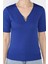 Kadın V Yaka Aksesuarlı Triko Bluz P-00017009 4