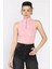 Kadın Yarım Fermuarlı Fitilli Crop Top Bluz P-00016993 1