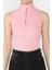 Kadın Yarım Fermuarlı Fitilli Crop Top Bluz P-00016993 4