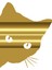 Kedi Sticker 17X17 cm Gold 1