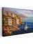 - Yunanistan Harbor View Manzaralı Yağlıboya Görünüm Dekoratif Kanvas Duvar TABLOSU-3532 2