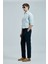 Keten ve Pamuk Karışımlı Slim Fit Normal Bel Düz Paça Chino Pantolon Erkek Pantolon 111190352 4