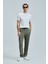 Keten ve Pamuk Karışımlı Slim Fit Normal Bel Düz Paça Chino Pantolon Erkek Pantolon 111190352 1