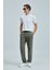 Keten ve Pamuk Karışımlı Slim Fit Normal Bel Düz Paça Chino Pantolon Erkek Pantolon 111190352 4