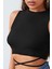 - Kadın Siyah Çapraz Bağlamalı Crop Top Büstiyer 4