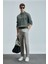 Keten ve Pamuk Karışımlı Slim Fit Normal Bel Düz Paça Chino Pantolon Erkek Pantolon 111190352 1