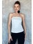 Kadın Yan Büzgü Detaylı Straplez Bluz P-00016892 1
