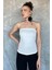Kadın Yan Büzgü Detaylı Straplez Bluz P-00016892 2