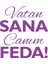 Vatan Sana Canım Feda STICKER17X17 cm Mor 1