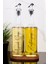 2li 750 ml Ahşap Standlı Ayçiçek Yağı ve Zeytinyağı Yağlık Sıvı Yağ Şişesi Gri Tıpalı Cam Yağdanlık 2