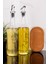 2li 750 ml Ahşap Standlı Ayçiçek Yağı ve Zeytinyağı Yağlık Sıvı Yağ Şişesi Gri Tıpalı Cam Yağdanlık 4