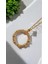 Premium Seri Paslanmaz Çelik Halka Taşlı Gold Kolye 2
