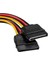 Sata Çoklayıcı 15 Pin 1 Erkek 2 Dişi 2 Port Çoklayıcı Y Splitter HDD Bağlantı Kablosu 4426 2