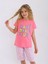 Kız Çocuk Kısa Kollu Kapri %100 Pamuklu Pijama Takımı More Fun 3