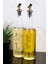 2li 750 ml Ayçiçek Yağı ve Zeytinyağı Etiketli Yağlık Sıvı Yağ Şişesi Gold Tıpa Cam Yağdanlık 2