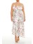 Plus Size Çiçek Desenli Maxi Slip Elbise 1