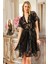Siyah Dantelli Sabahlık & Gecelik Takım 2' Li - 1455 - Beden S/m Bstmy 1