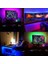 5V USB 100CM Rgb Şerit LED 3 Çipli SMD5050-30LED Ses Sensörlü Kumandalı 3