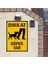 Dikkat Köpek Var 2 - Uyarı Tabela Levhası 24 x 34 cm Polikarbon 1