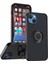 Apple iPhone 15 Plus Uyumlu Kılıf Yüzüklü Standlı Extra Darbe Koruma Sert Silikon Kapak - Siyah 1