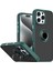 Apple iPhone 14 Pro Max Uyumlu Kılıf Yüzüklü Standlı Extra Darbe Koruma Sert Silikon Kapak - Yeşil 1