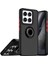 Xiaomi 14T Pro Uyumlu Kılıf Yüzüklü Standlı Extra Darbe Koruma Sert Silikon Kapak - Siyah 1