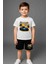 Bisiklet Yaka Erkek Çocuk Takımı ve Kız Çocuk Takımı Pamuklu T-Shirt ve Şort, Yazlık Konforlu Takım 1