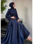 25Y4667 Abiye Eteği Saten Üstü Boncuk Pul Işlemeli - Tane - 25Y4667 - Lacı - 38 1