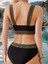 Toparlayıcı Likralı Yüksek Kalite Rose Pul Detaylı Yüksek Bel Şık Bikini Takımı, Kadin Bikini 4