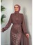 25Y4630 Abiye Şifon Eteği Komple Inci Pullu - Tane - 25Y4630 - Gül Kurusu - 40 2