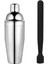 Mojito Tokmağı Siyah 20.7 cm ve Shaker 350 ml Metal Süzgeçli Kokteyl Tokmak Shaker Seti 2li 1