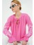 Nakışlı Örme Bluz 941 - Pembe 1