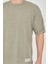 Unisex Jakar Kumaş Rahat Kol T-Shirt - Açık Yeşil 2