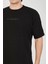 Unisex Jakar Kumaş Rahat Kol T-Shirt - Siyah 3