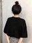 Baskılı Oversize Bisiklet Yaka T-Shirt - Siyah 2