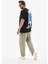 Unisex Bisiklet Yaka Baskılı Oversize T-Shirt - Siyah 3