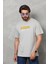 Unisex Basic Bisiklet Yaka Oversize T-Shirt - Gri 1